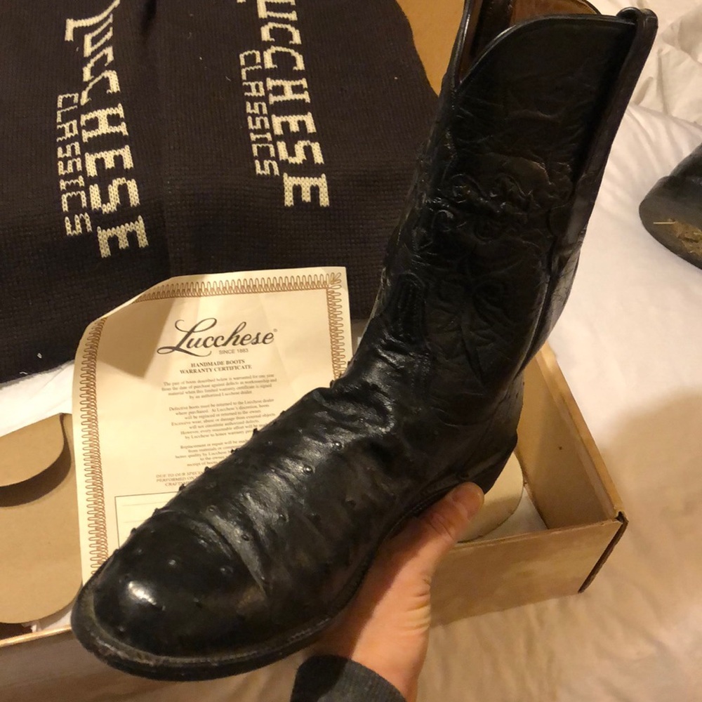 Lucchese ostrich boots size 10.5